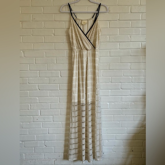 Anthropologie Racerback Sheer Maxi Dress By Maeve, SZ M LIKE NEW! - Picture 3 of 9